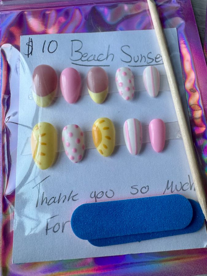 Beach Sunset nail set